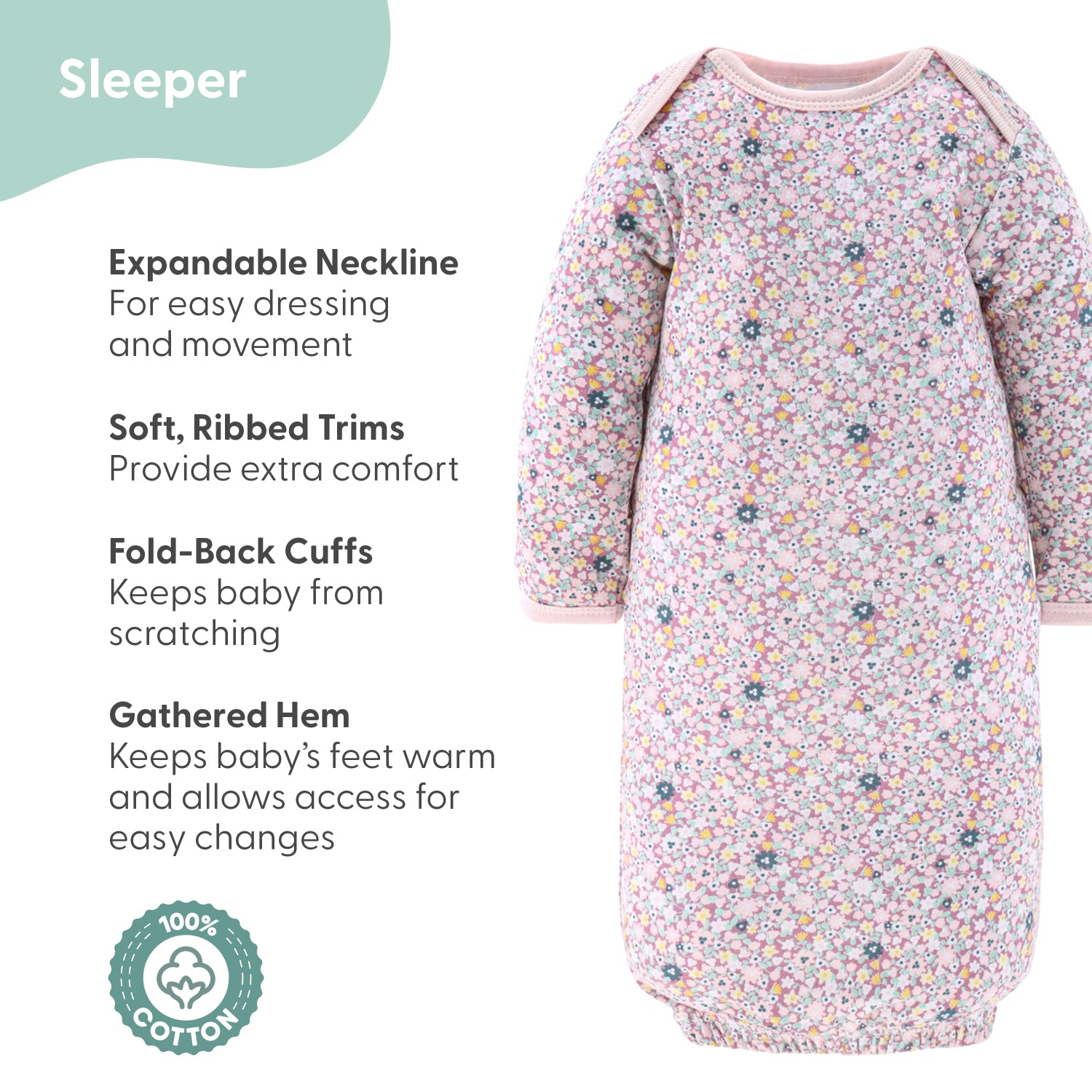 Layette Gift Set for Baby Girls - Prairie Floral, 16 Piece, 6-9 Months Farallon Brands