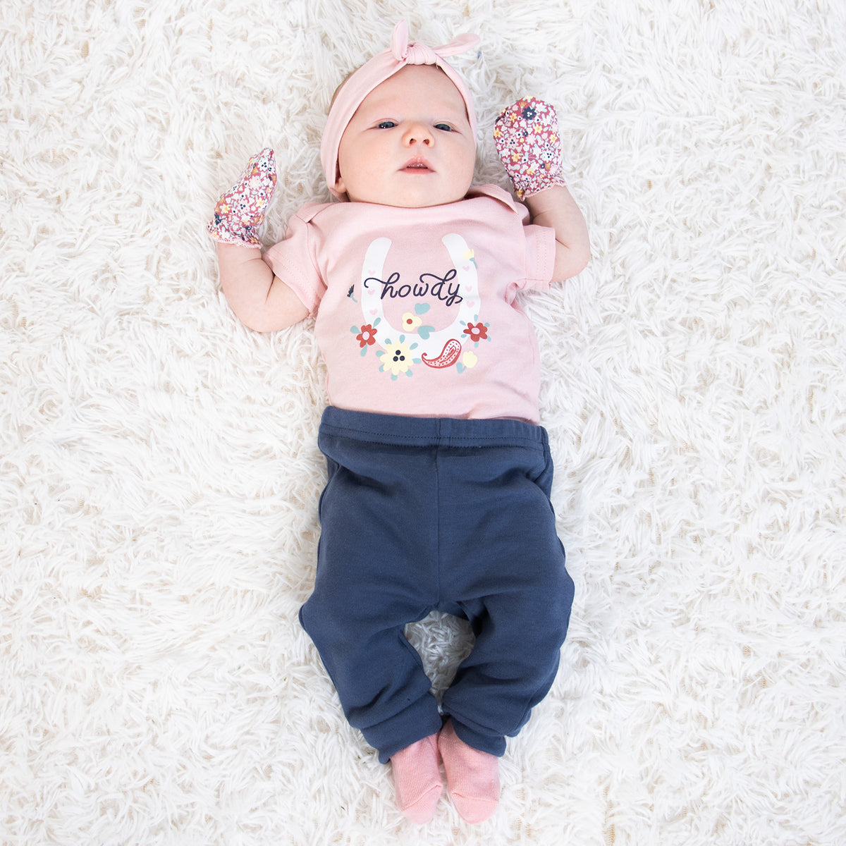 Layette Gift Set for Baby Girls - Prairie Floral, 16 Piece, 6-9 Months Farallon Brands