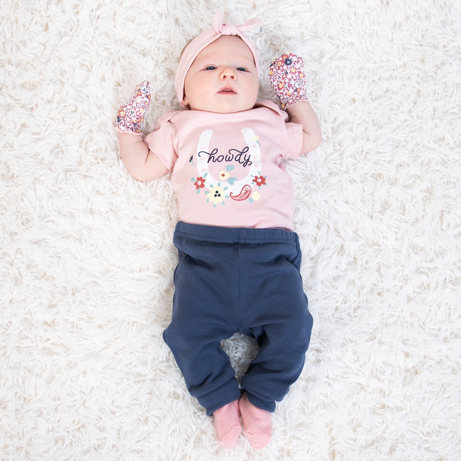 Layette Gift Set for Baby Girls - Prairie Floral, 16 Piece, 6-9 Months Farallon Brands