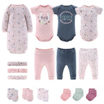 Layette Gift Set for Baby Girls - Prairie Floral, 16 Piece, 6-9 Months Farallon Brands