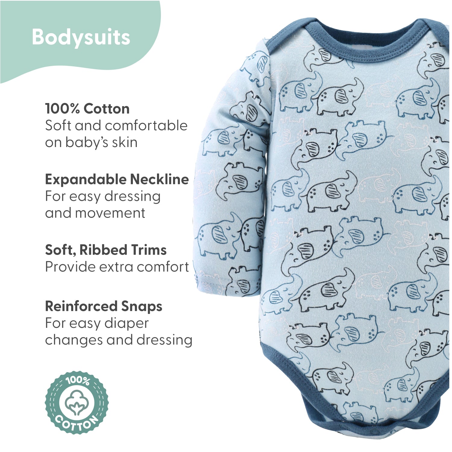 Layette Gift Set for Baby Boys - Elephant Blue, 30 Piece Farallon Brands