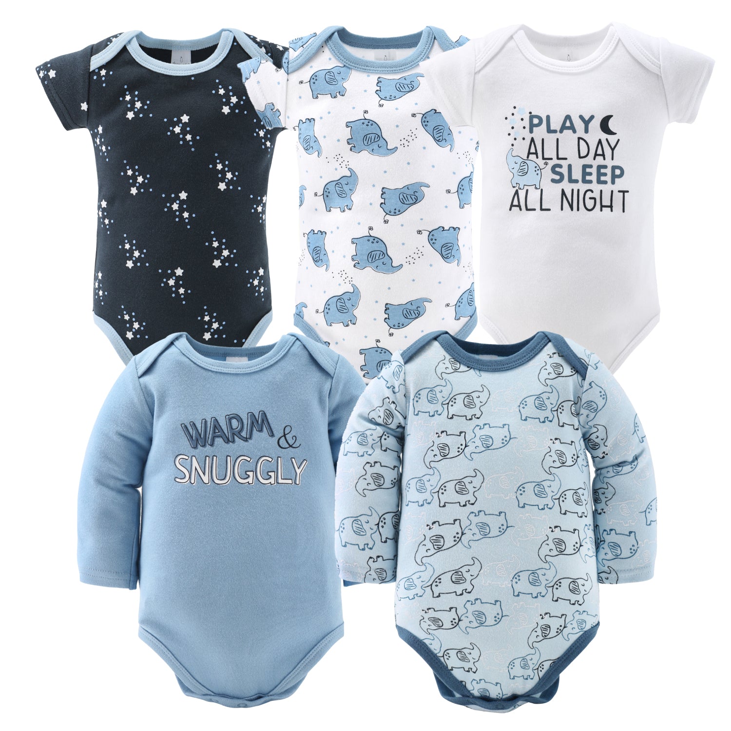 Layette Gift Set for Baby Boys - Elephant Blue, 30 Piece Farallon Brands