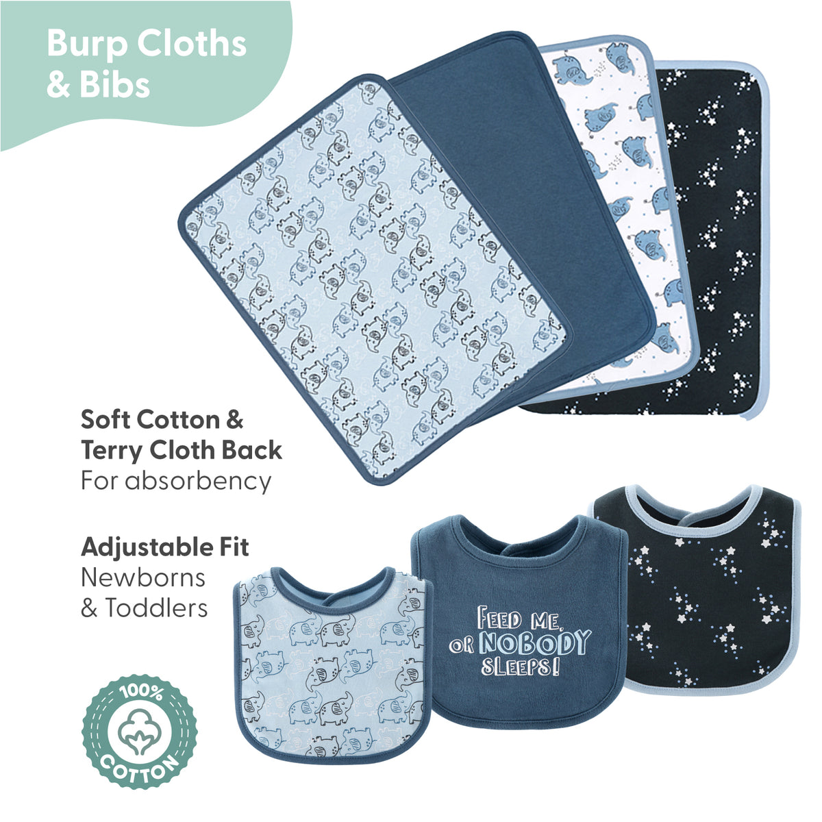 Layette Gift Set for Baby Boys - Elephant Blue, 30 Piece Farallon Brands