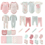 Clothing Gift Set for Baby Girls - Floral Elephant, 30 Piece Farallon Brands