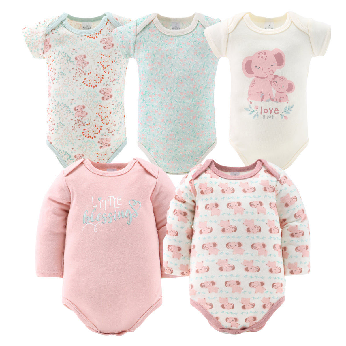 Clothing Gift Set for Baby Girls - Floral Elephant, 30 Piece Farallon Brands