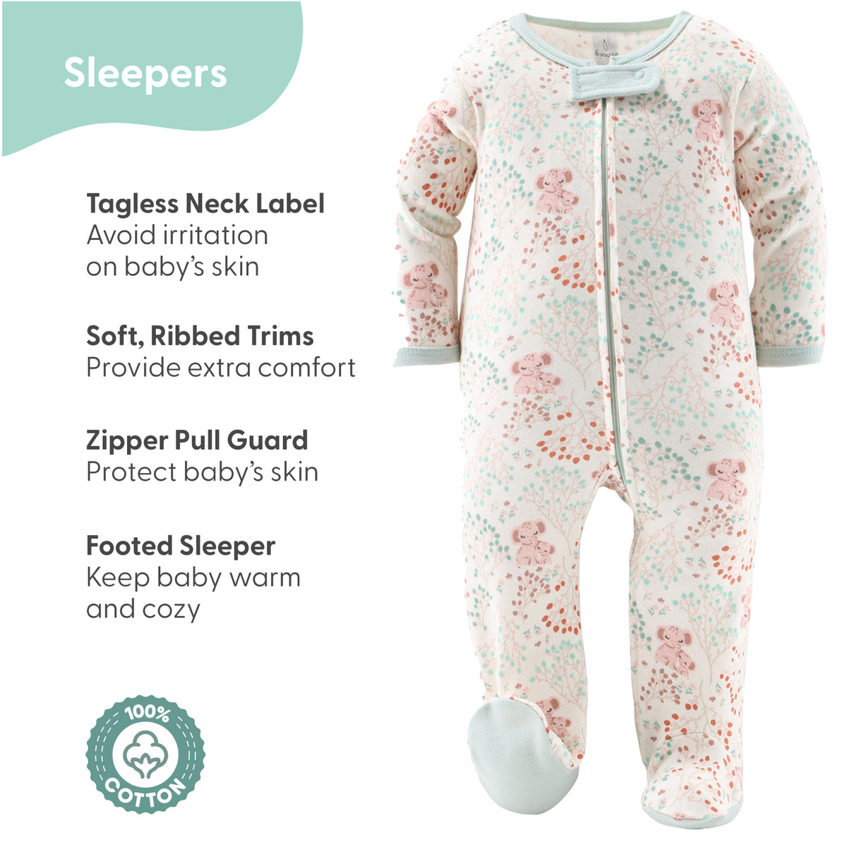 Clothing Gift Set for Baby Girls - Floral Elephant, 30 Piece Farallon Brands