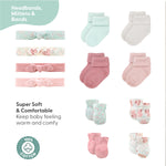 Clothing Gift Set for Baby Girls - Floral Elephant, 30 Piece Farallon Brands