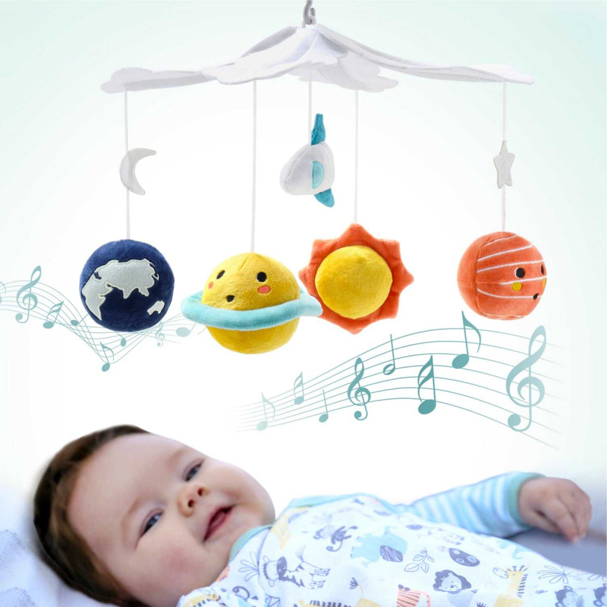 Spectacular Space Baby Musical Crib Mobile