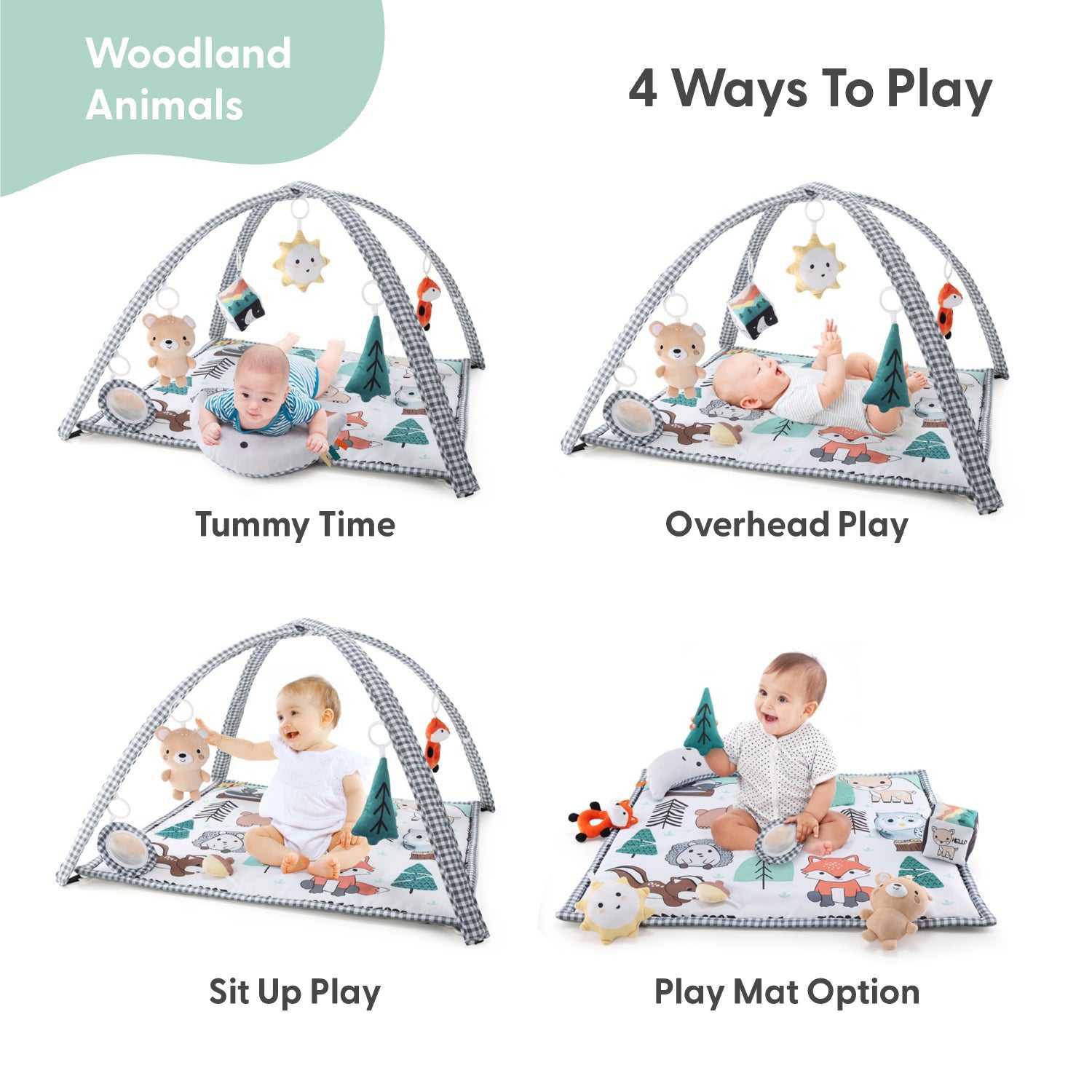 Woodland 7-in-1 Baby Activity Gym and Playmat