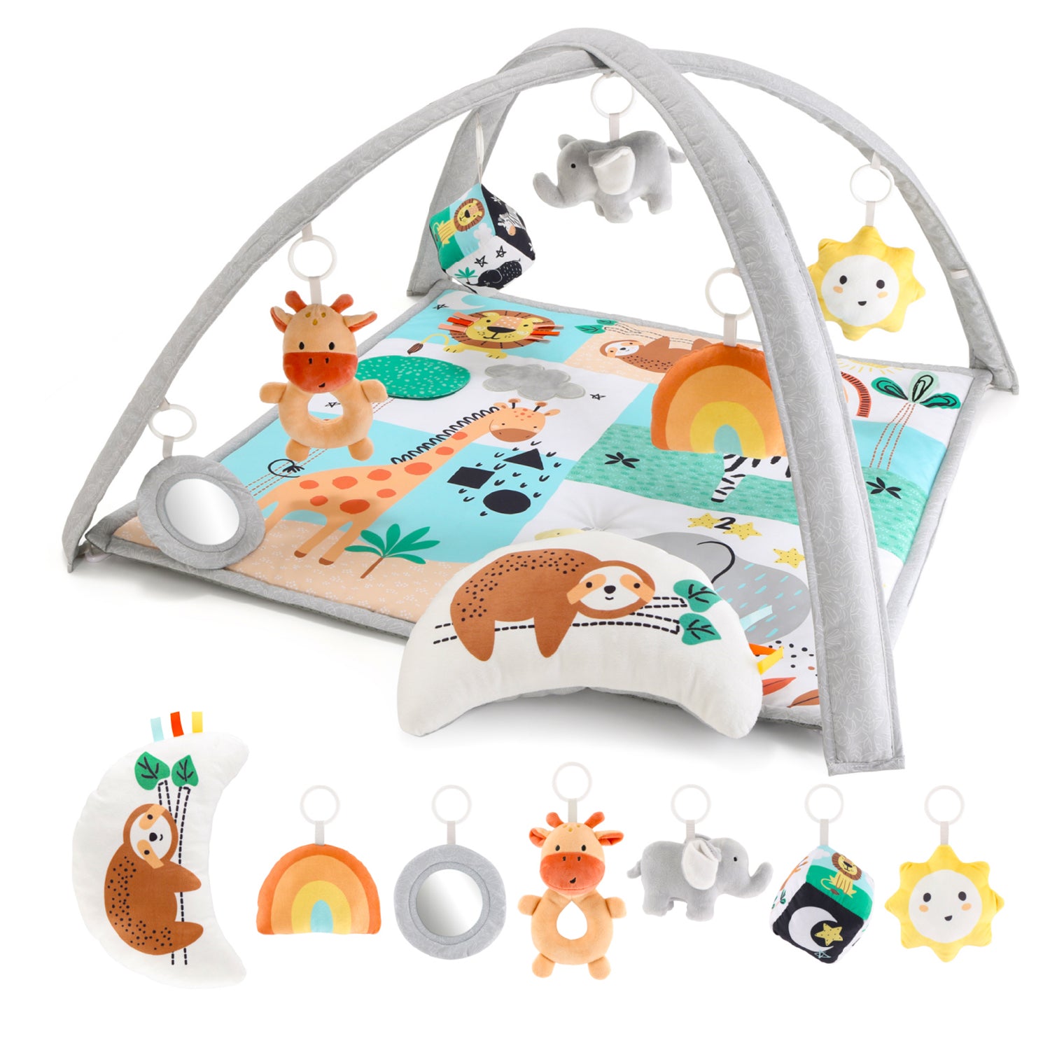 Safari 7-in-1 Baby Activity Gym and Playmat Farallon Brands