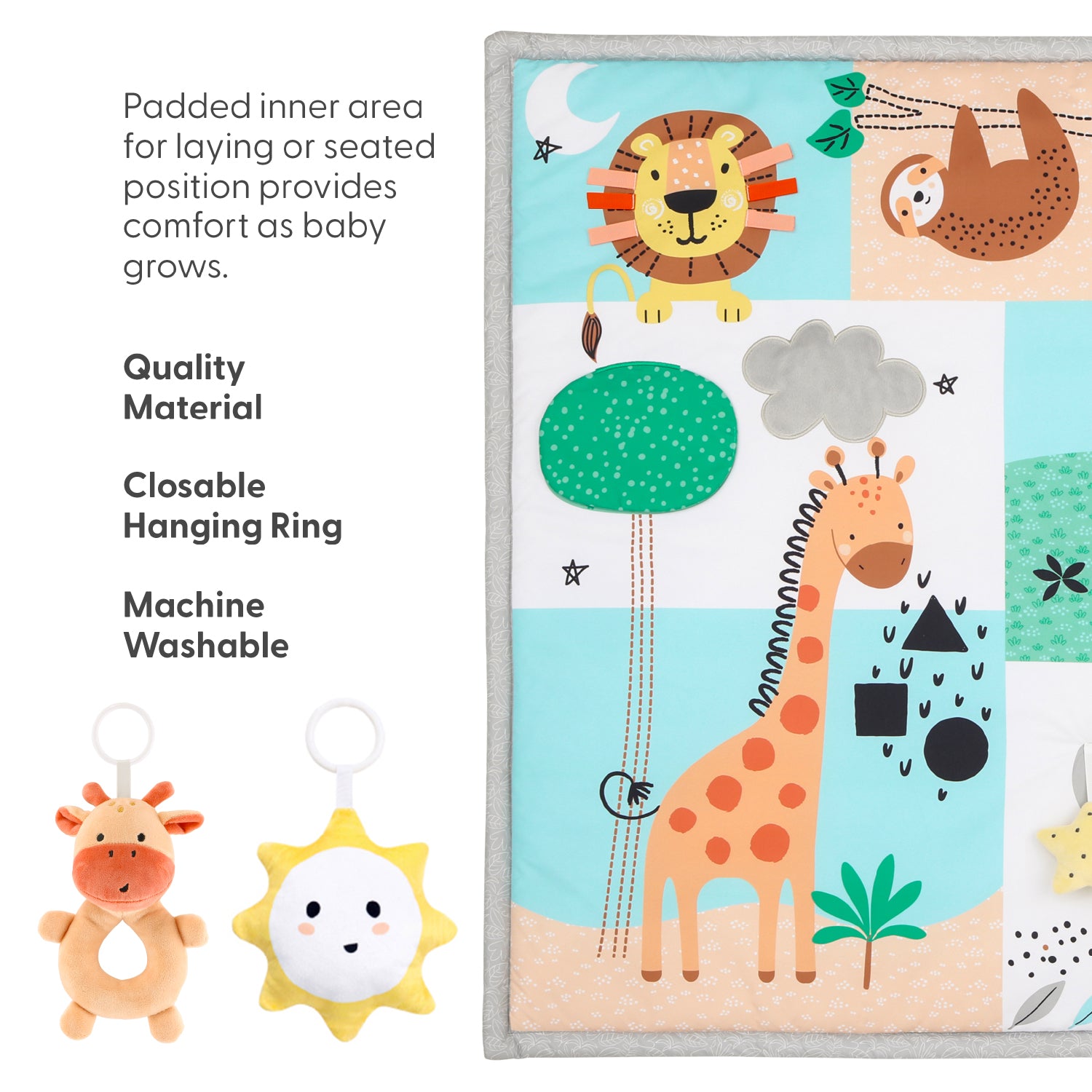 Safari 7-in-1 Baby Activity Gym and Playmat Farallon Brands