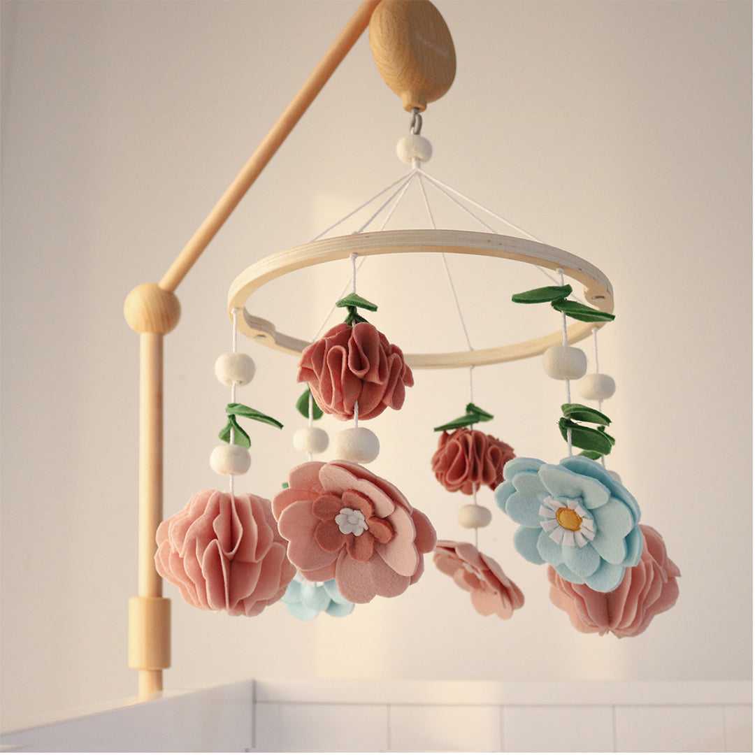 モバイルバウム　MOBILE BAUM　ハーモニーズ　量子加工 Wildflower Baby Musical Crib Mobile for Girls