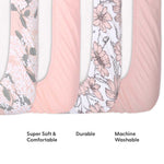 Cottage Floral 4-Pack Fitted Organic Jersey Crib Sheet Set