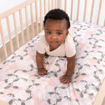 Cottage Floral 4-Pack Fitted Organic Jersey Crib Sheet Set