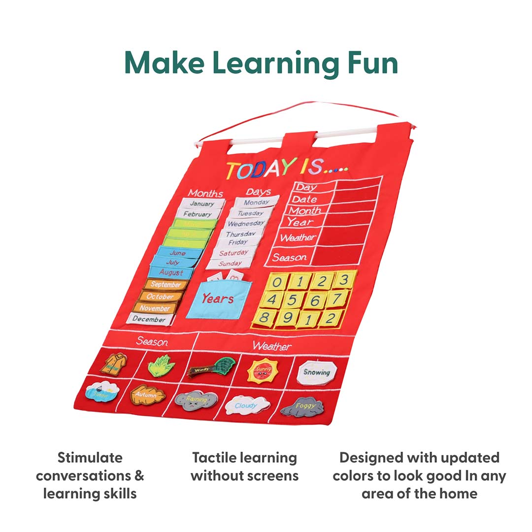 Today Is Learning Calendar, Red