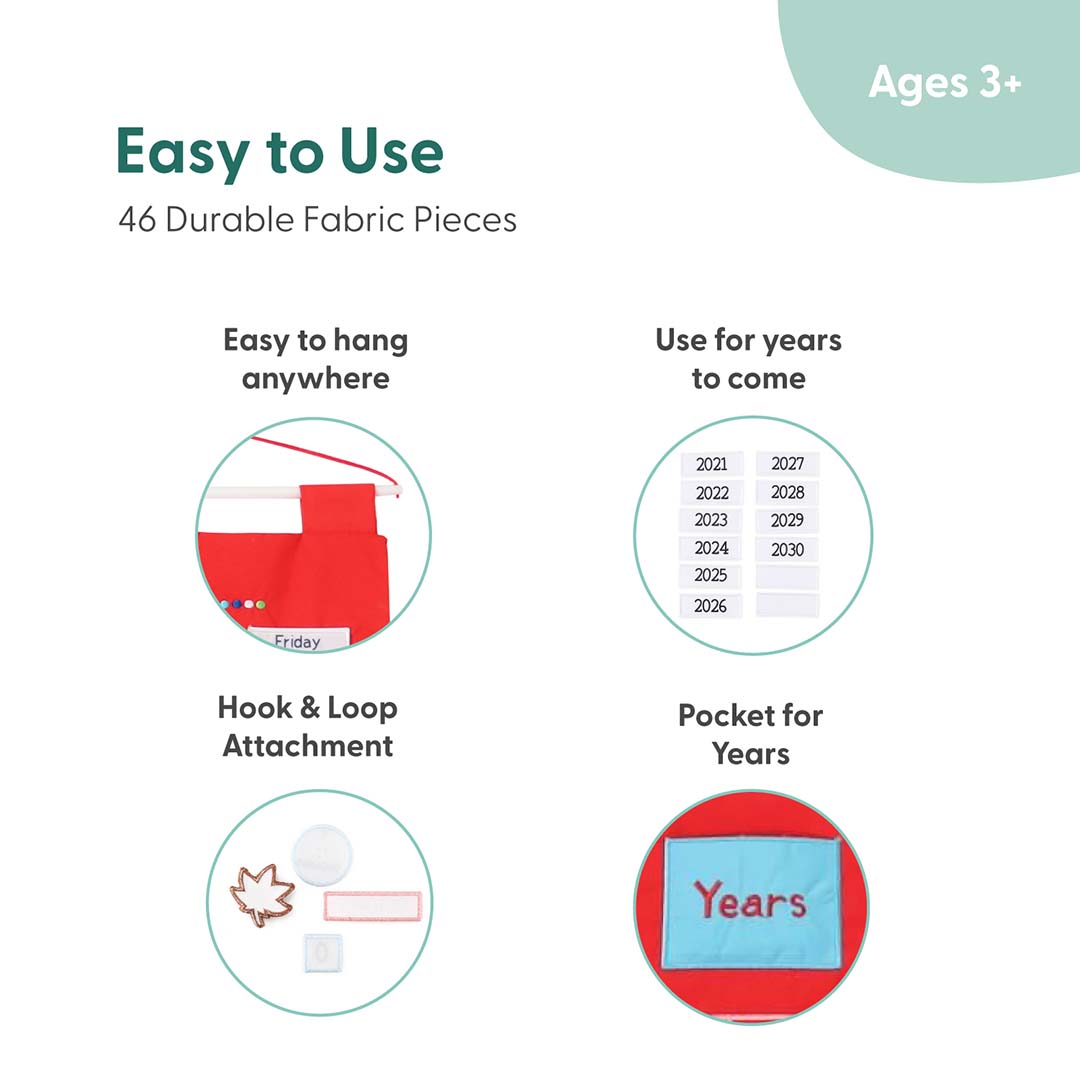 Today Is Learning Calendar, Red