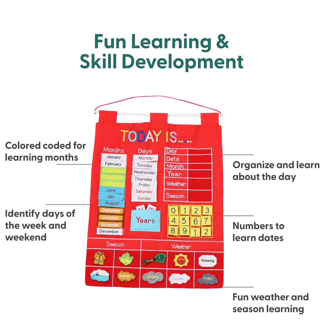 Today Is Learning Calendar, Red