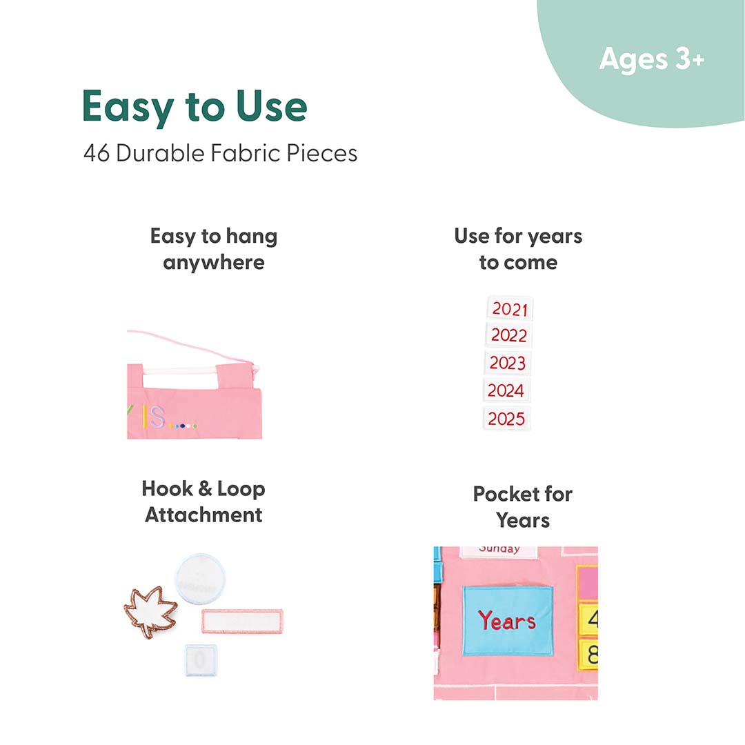 Today Is Learning Calendar, Pink