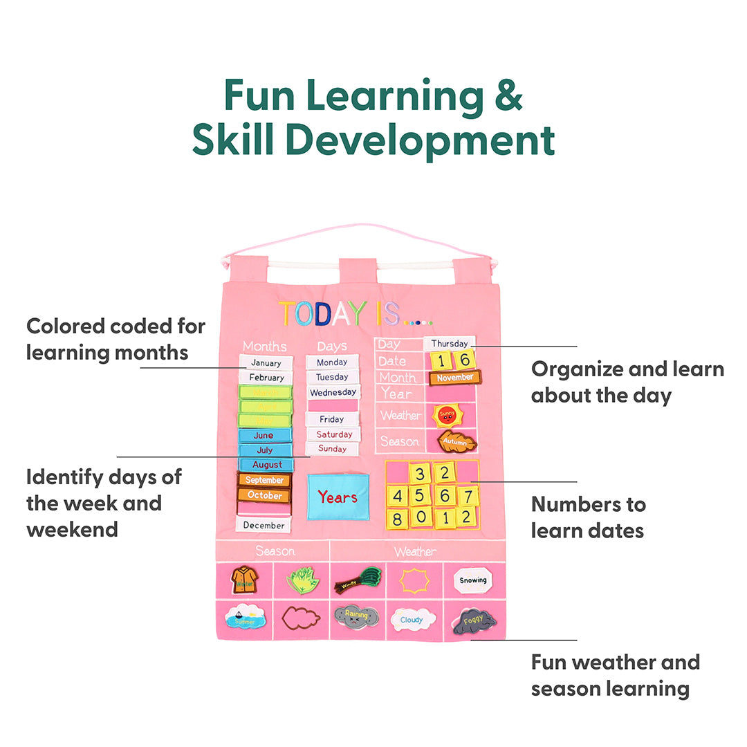 Today Is Learning Calendar, Pink