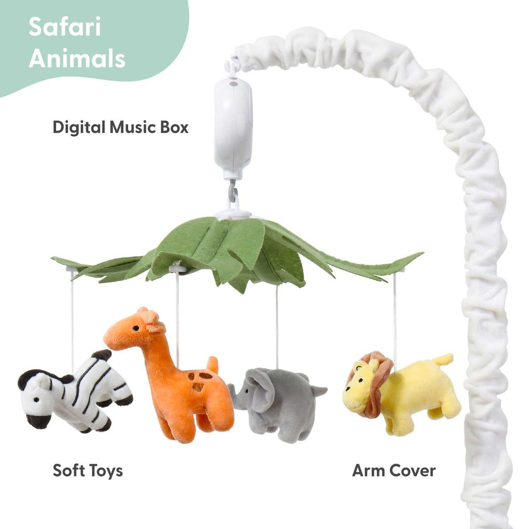 Safari Animals Baby Musical Crib Mobile