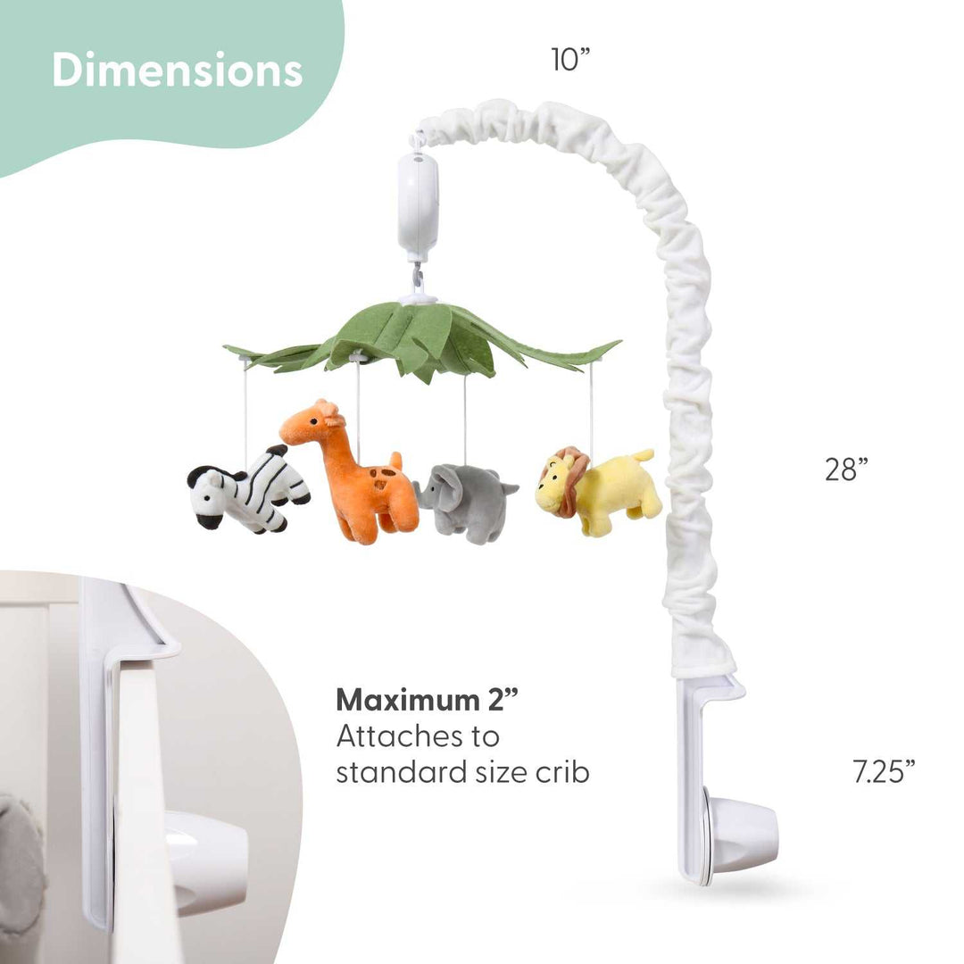 Safari Animals Baby Musical Crib Mobile