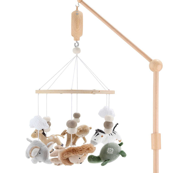 Safari Serenity Wooden Crib Musical Mobile - The Peanutshell
