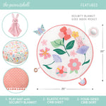 Floral 4-Piece Tummy Time Mat and Security Blanket Crib Bedding Set The Peanutshell