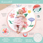 Floral 4-Piece Tummy Time Mat and Security Blanket Crib Bedding Set The Peanutshell