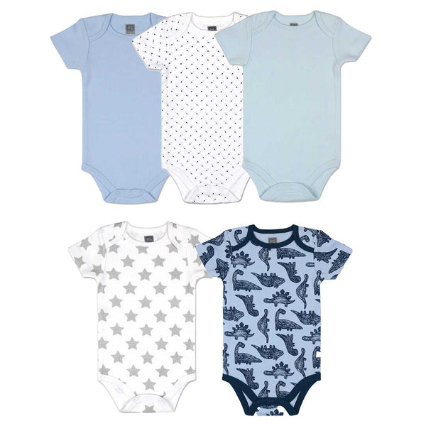 Dinos and Dots 5-Pack Short Sleeve Bodysuits