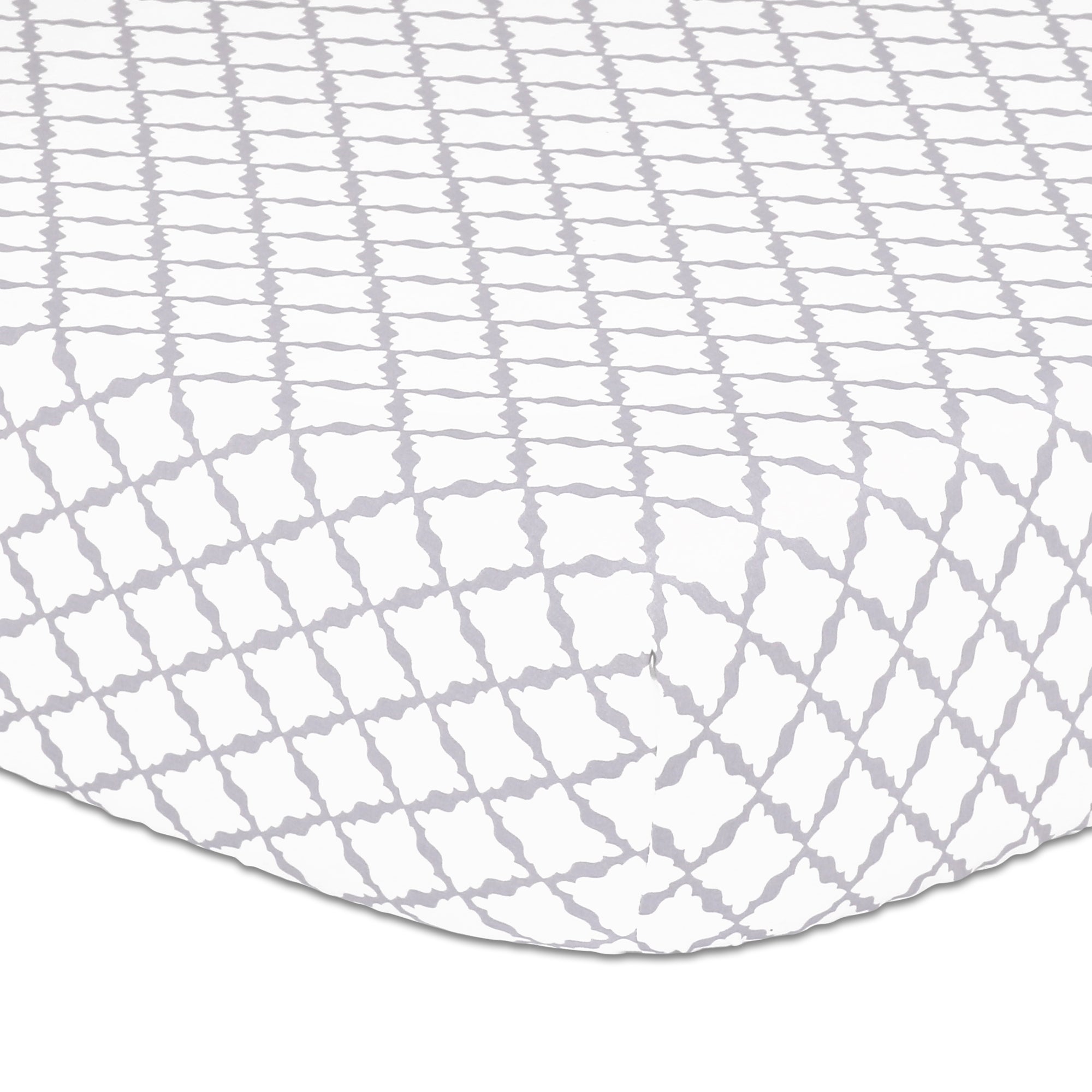 Grey Lattice Fitted Crib Sheet