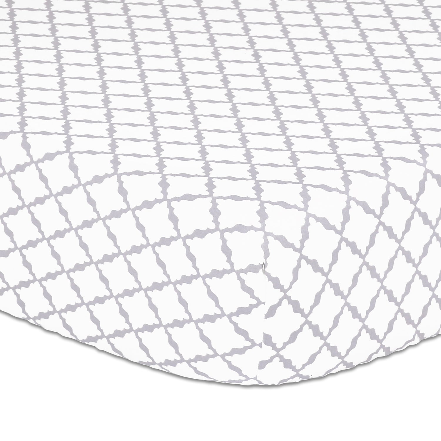 Grey Lattice Fitted Crib Sheet