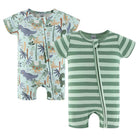 Green Dino Baby Boy Rompers...