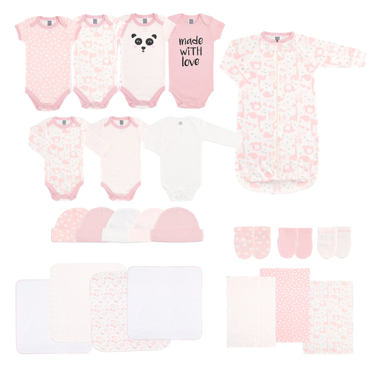 Soft Pink Favorite Baby Layette Gift Set, 23 Piece Farallon Brands