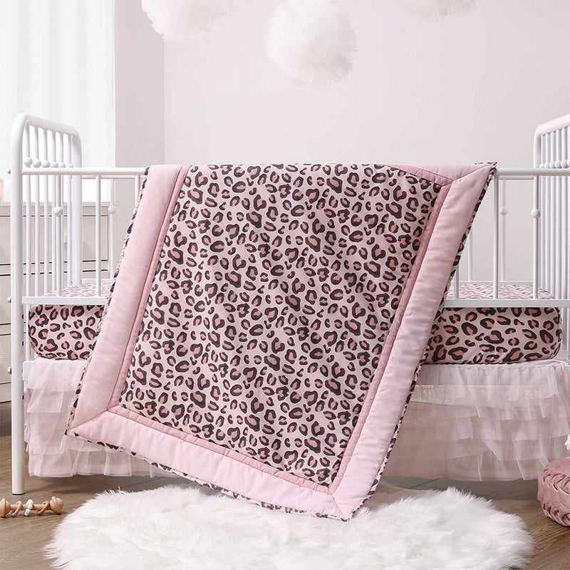 Crib Set Bedding Baby Pink And Ivory Ruffled For Girls, Crib Dust