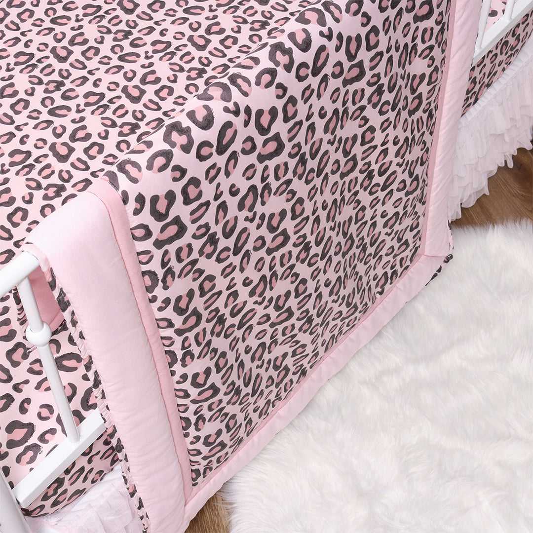 Leopard Print Crib Bedding Leopard Blush 3-Piece Crib Bedding