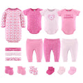 Pretty in Pink Baby Layette Clothing Gift Set, 16 Piece