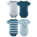 Star Stripe Baby Boy Bodysuits, 4 Pack