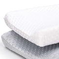 Gray & White Minky Baby Girl or Boy Changing Pad Covers Set of 2