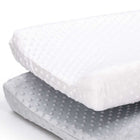 Gray & White Minky Baby Gir...
