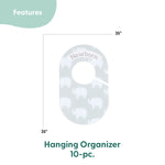 10-Pack Grey Nursery Closet Organizer Dividers The Peanutshell