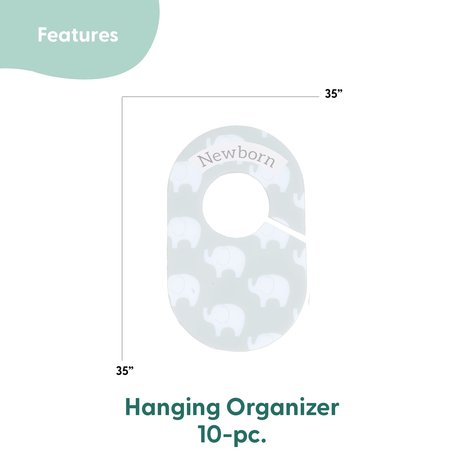 10-Pack Grey Nursery Closet Organizer Dividers The Peanutshell