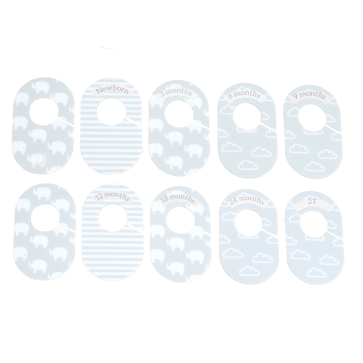 10-Pack Grey Nursery Closet Organizer Dividers The Peanutshell