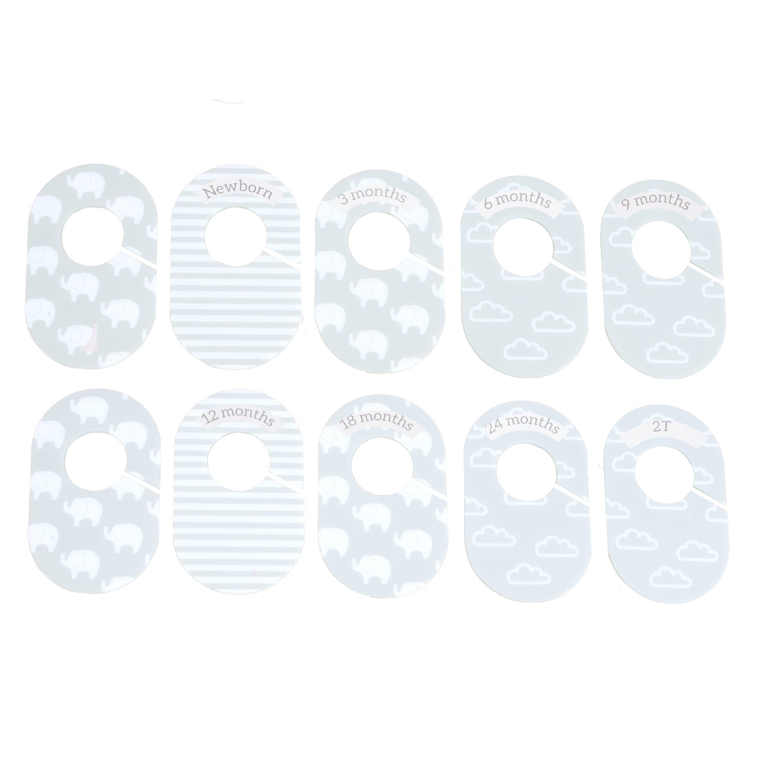 10-Pack Grey Nursery Closet Organizer Dividers The Peanutshell