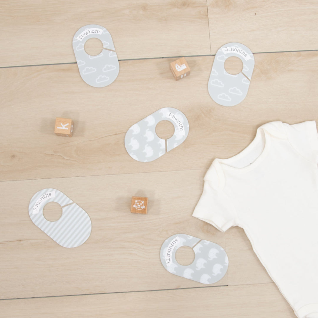 10-Pack Grey Nursery Closet Organizer Dividers The Peanutshell