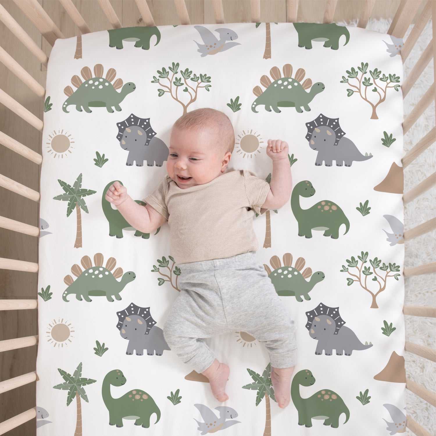 Dinosaur Nursery Crib Sheet Sets Boy Dinosaur Dreams Piece