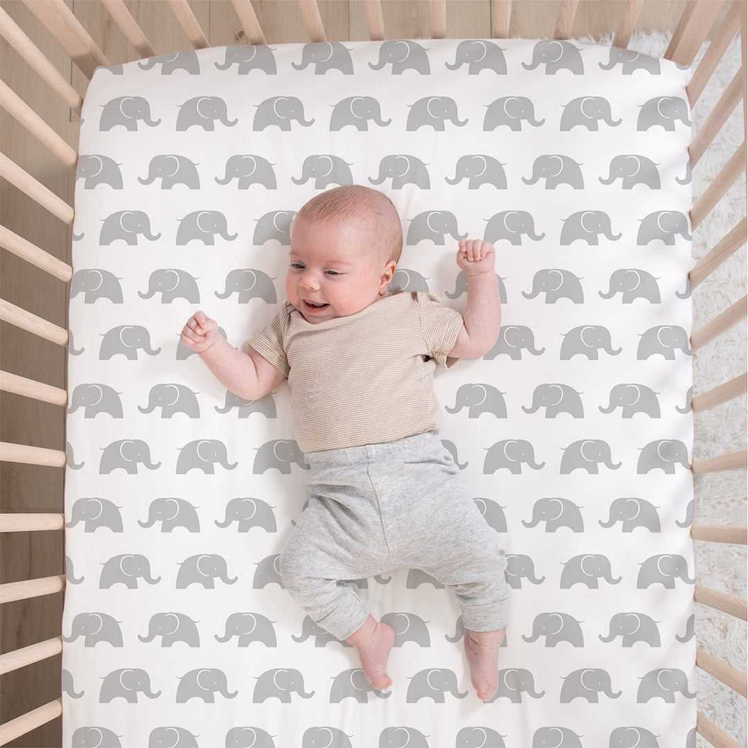 Elephant Walk Piece Baby Crib Bedding Set for Boys Girls