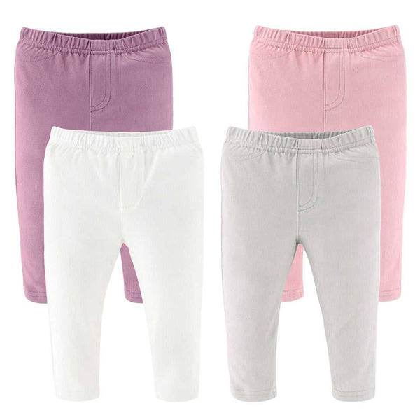 Multicolor Baby Girls Jeggings Set of 4