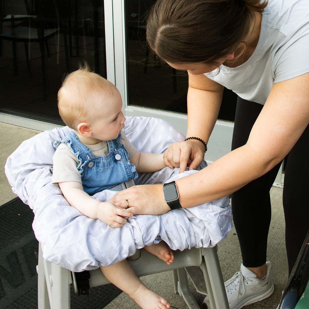 Ditsy Leaf Shopping Cart & High Chair Cover