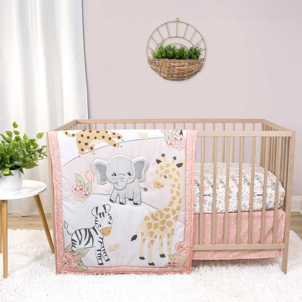 Wildest Dreams 3 Piece Baby Crib Bedding Set for Girls