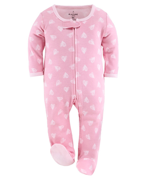 Pink Cheetah Hearts Sleep n Play Pajamas